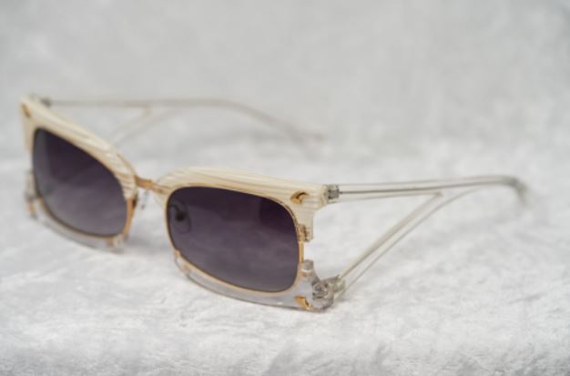 Linda Farrow  by Prabal Gurung Sunglasses Rectangular White and Purple